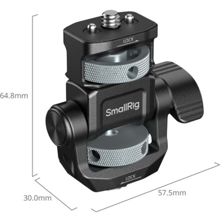 SmallRig 6314 - regulowane mocowanie, uchwyt do monitora do użytku w pionie i poziomie (mocowanie ARRI 3/8